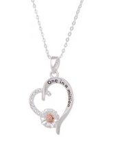 Equilibrium One In A Million Sentiment Heart Necklace